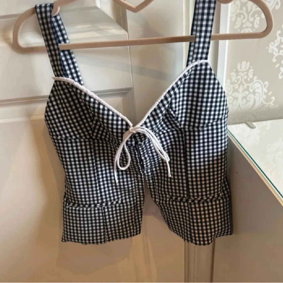 Rutig zara korsett-topp 