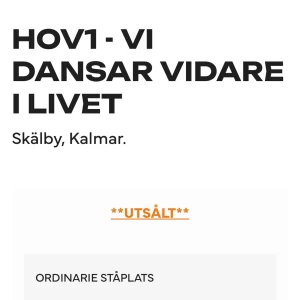 Vi Dansar Vidare i Livet - Kalmar 26/7 21:00, skriv gärna ❤️❤️(Köp via ticketswap, skickar länk) 