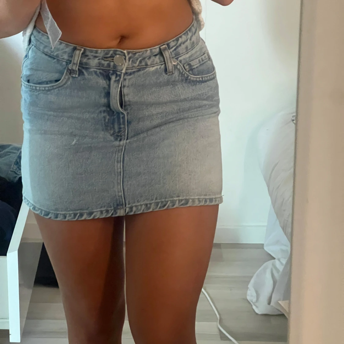 Ljusblå jeanskjol bershka  - 1