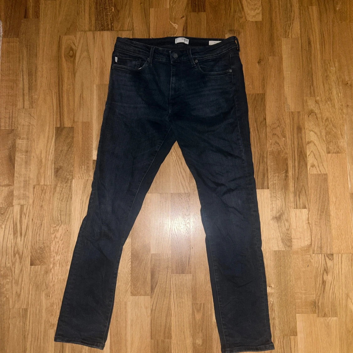 Mörkblå slim jeans Selected Homme