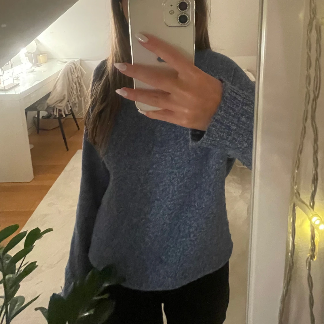 Blå stickad tröja från Vero Moda