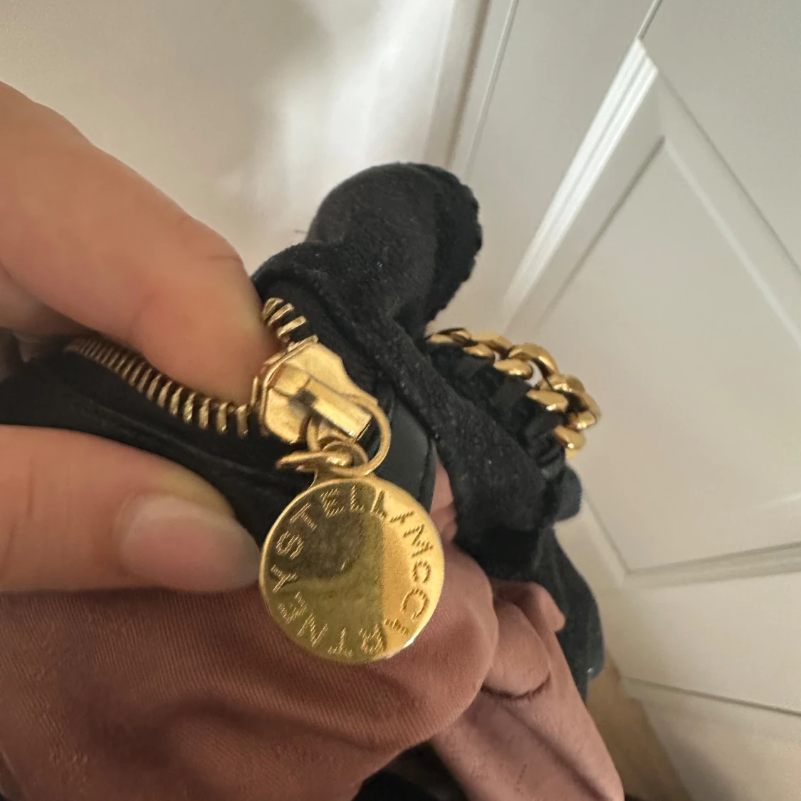 Svart Stella McCartney axelväska med kedja - 4