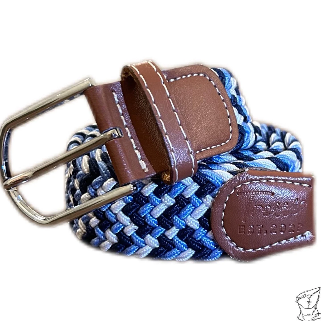 Randigt flätat bälte från Tressé - 2