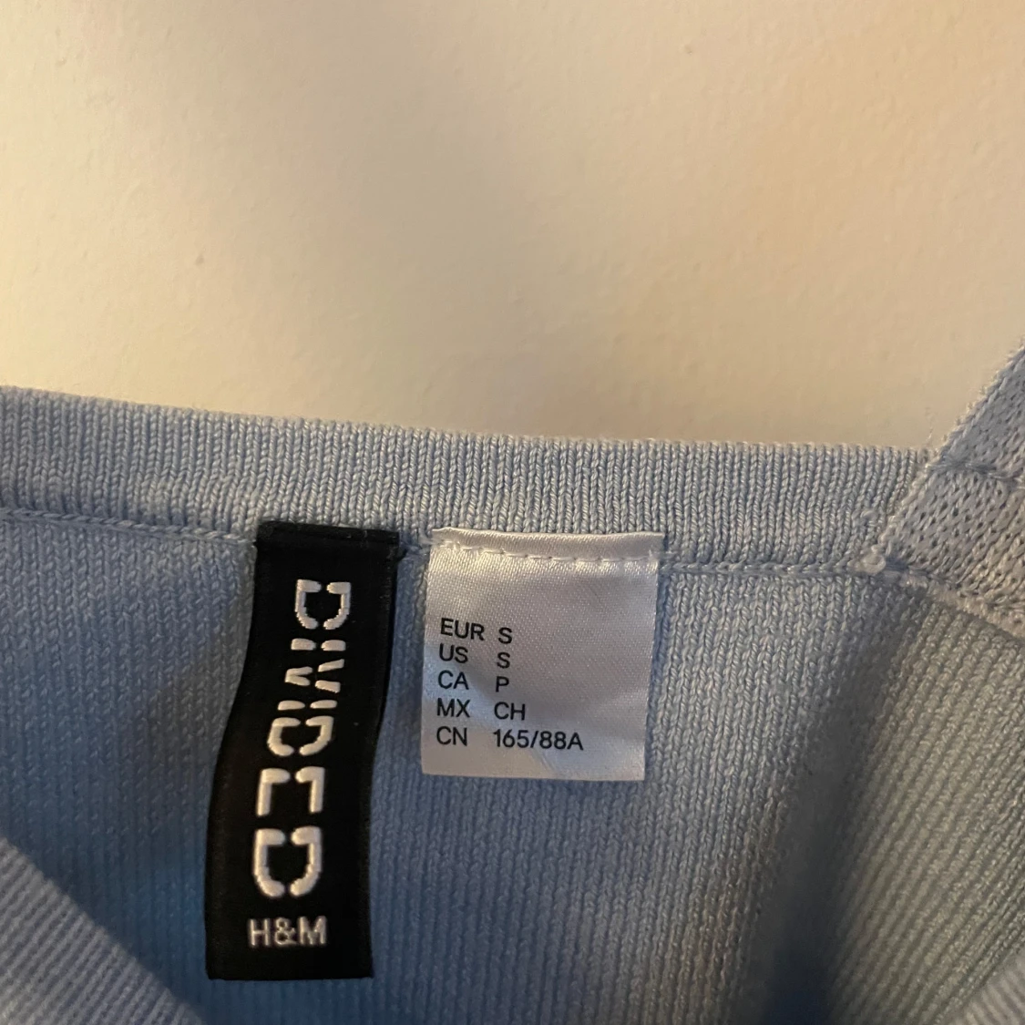 Ljusblå stickad linnetopp H&M - 3