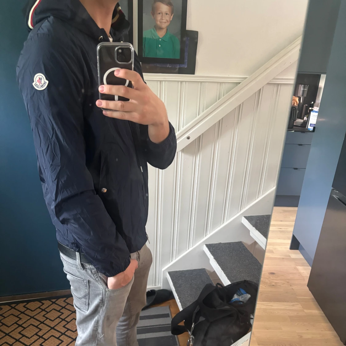 Mörkblå vindjacka från Moncler - 1