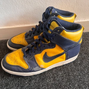 Nike Dunk Michigan 2003 - Säljer ett par coola Nike Michigan från 2003 (20 år gamla sneakers)👌🏻 De är äkta✅ Väldigt användbara! Skriv för fler frågor!