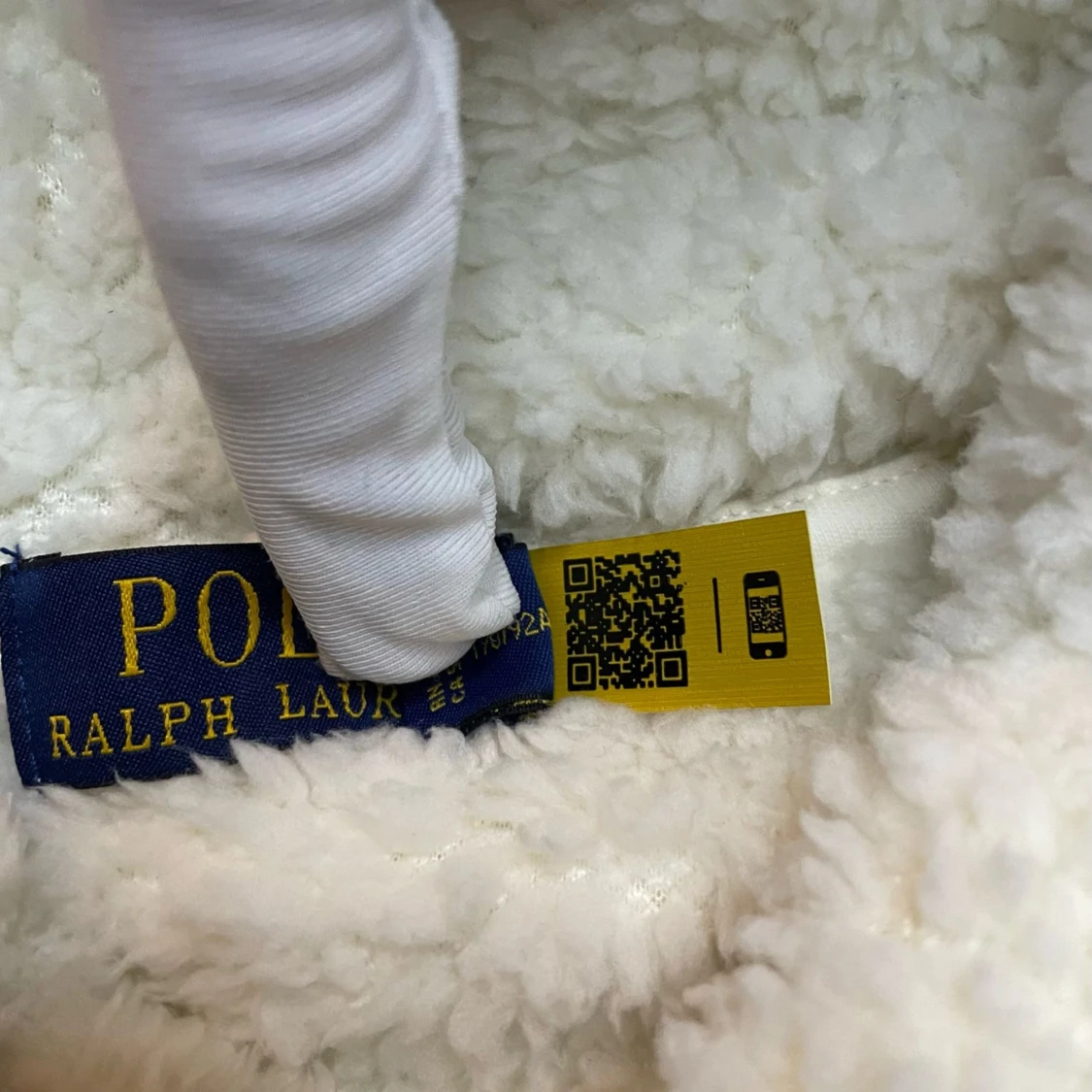 Vit fleece hoodie från Ralph Lauren - 3