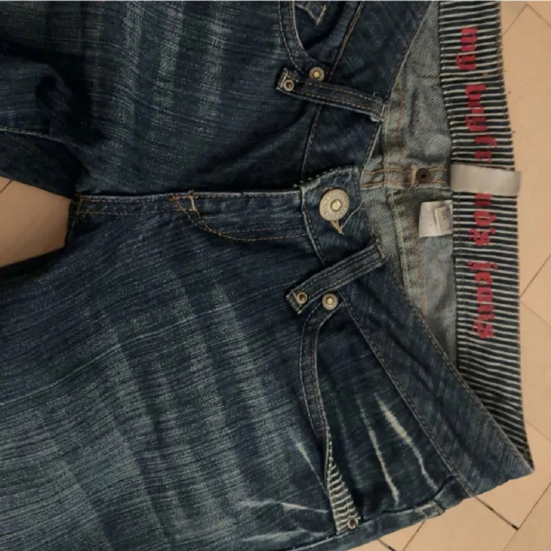 Lågmidjade bootcut jeans blå - 3