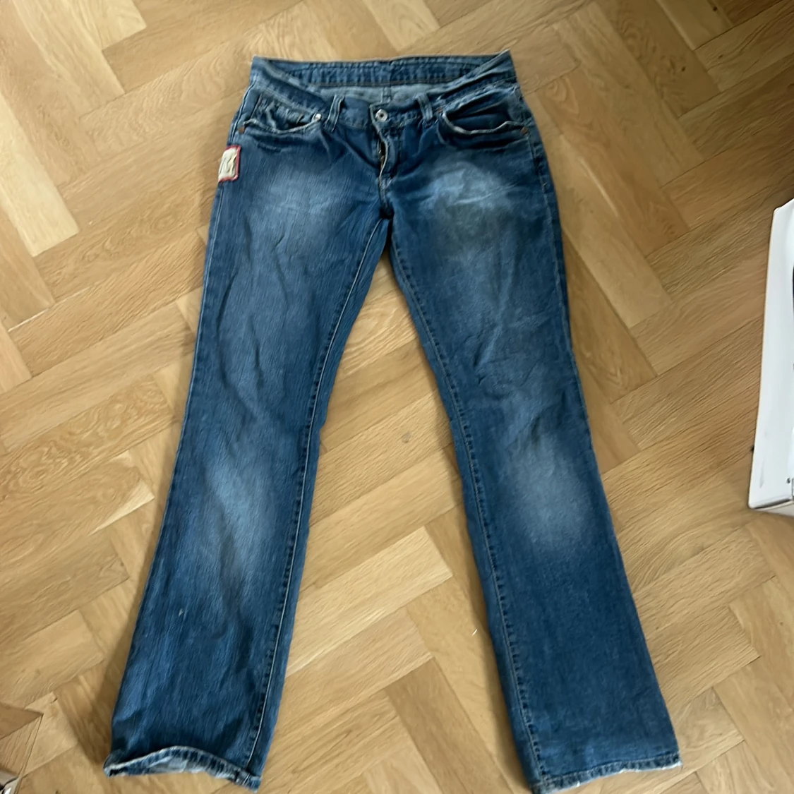 Blå Replay jeans med broderad logga - 2
