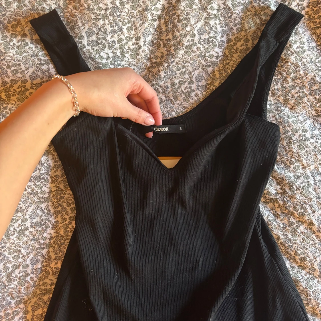 Svart ribbad body - 2