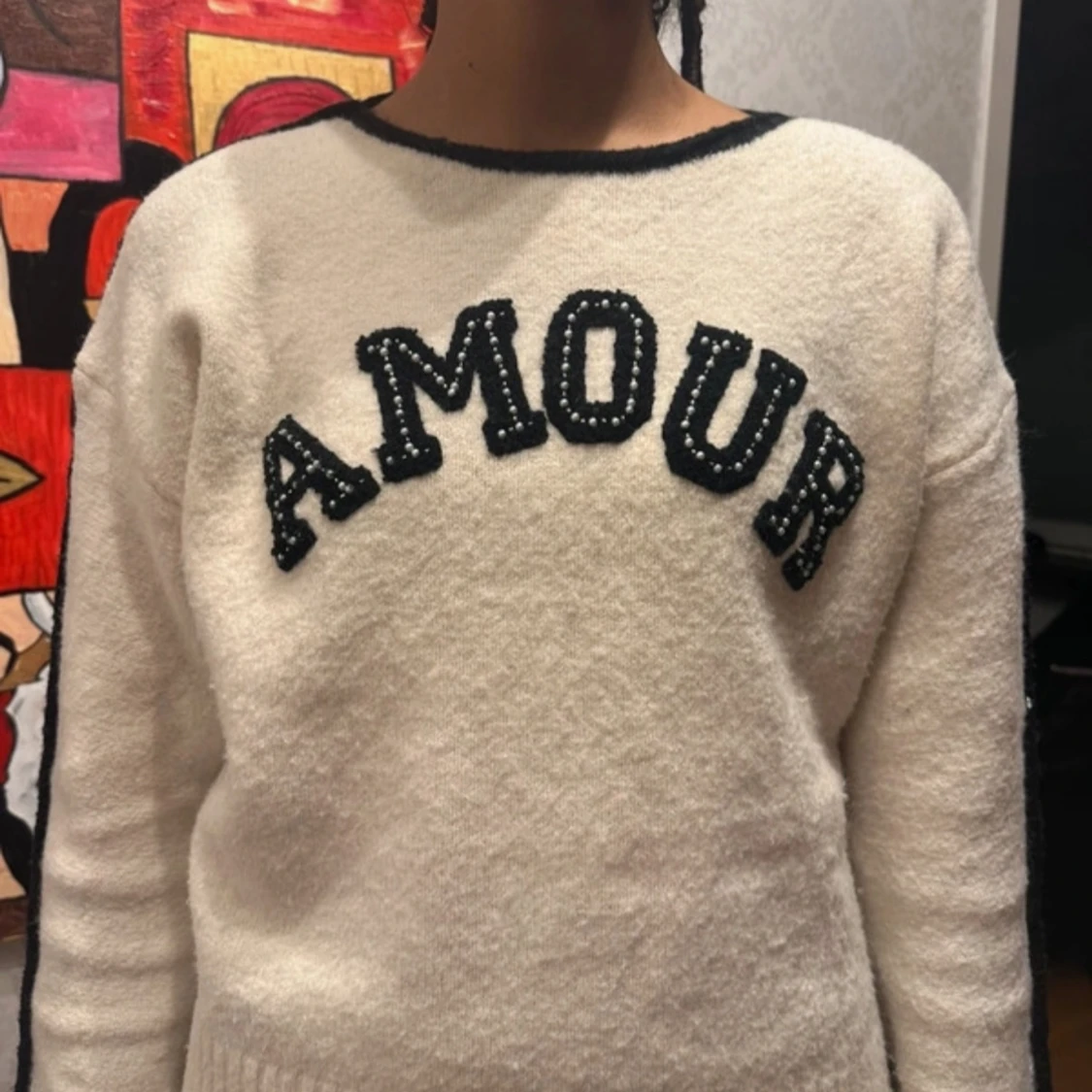 Amour stickad tröja