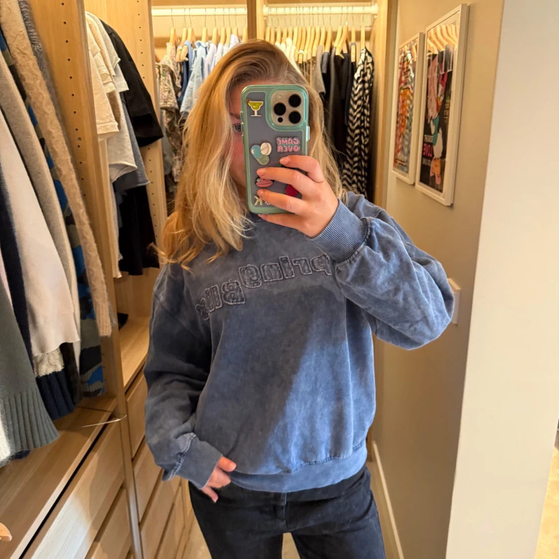 Blå sweatshirt Pull&Bear XS - 1