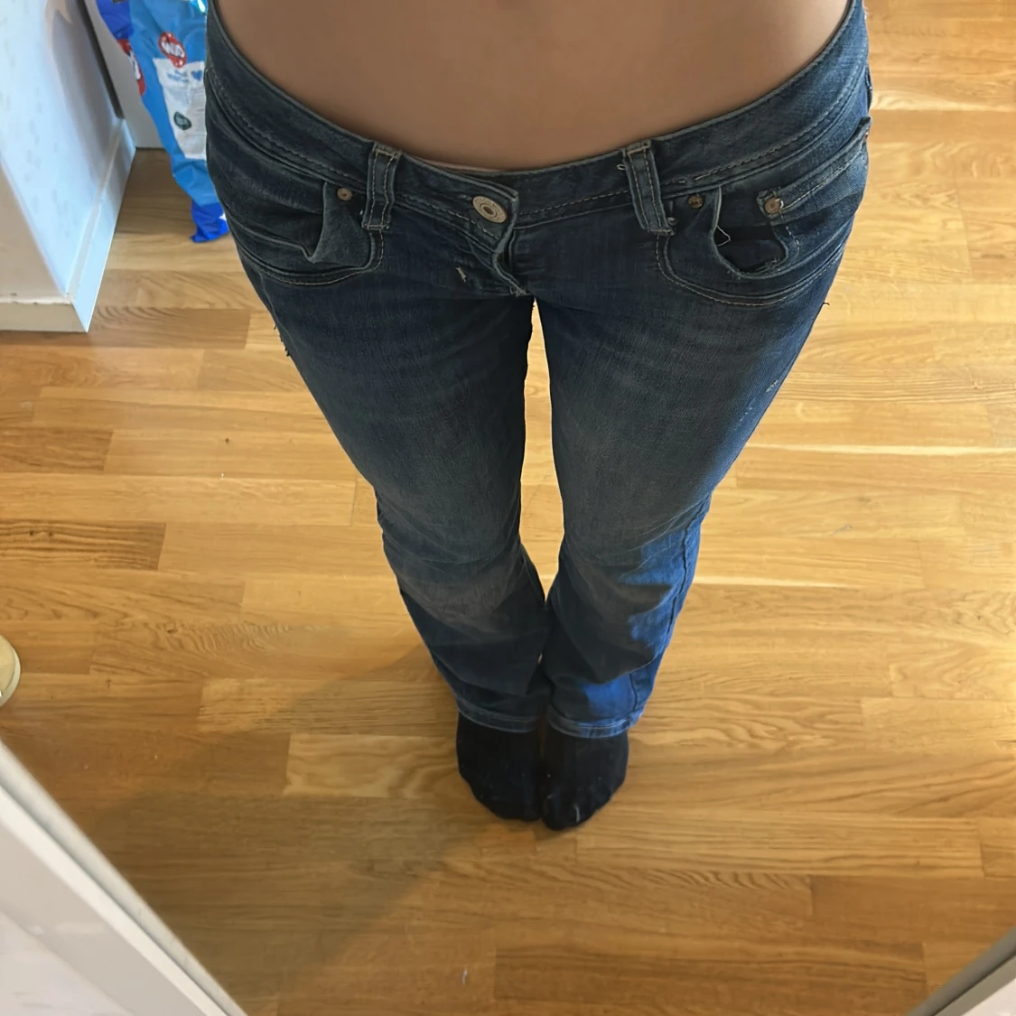 Blå bootcut LTB jeans - 1