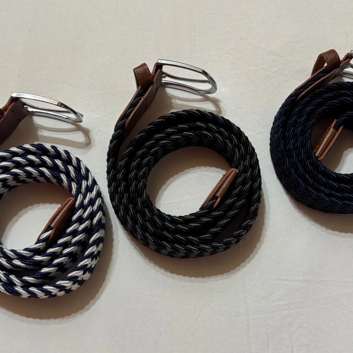 Randiga flätade herrbälten/Grischbälten - 2