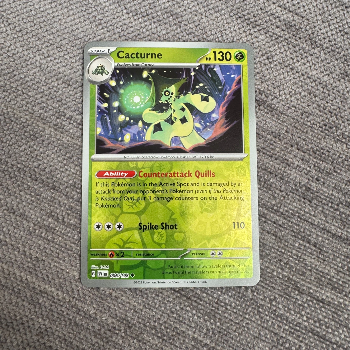 Pokémonkort Cacturne