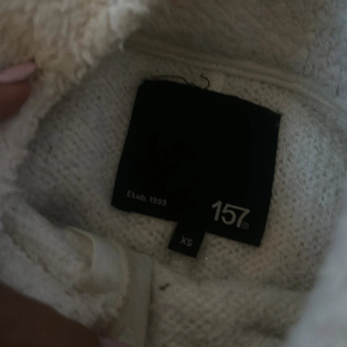 Vit teddyjacka från 157 - 1