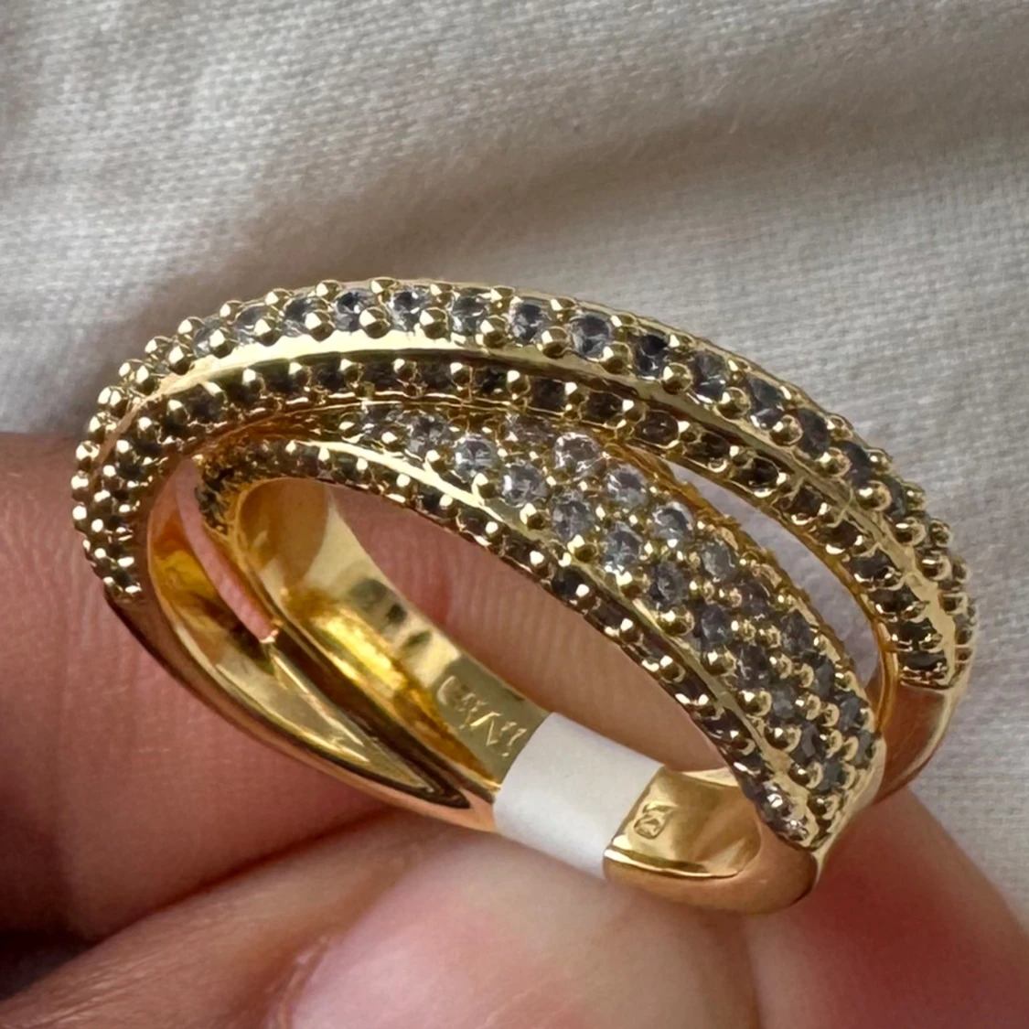 By Jolima - Donna twist ring, 14K guld med stenar - 1