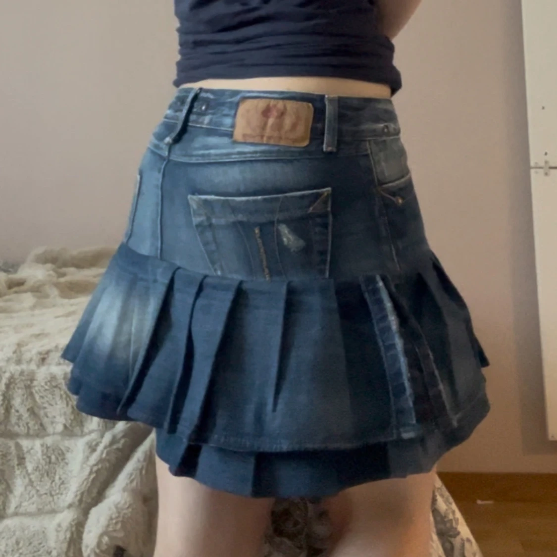 Mörkblå jeanskjol - 3