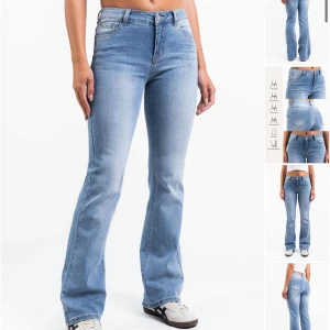Ljusblå bootcut jeans - Snygga ljusblå jeans med bootcut passform. Dem har aldrig kommit till användning alltså helt nya utan prislapp! 💕skriv för fler bilder!! Dem är i storlek 34.