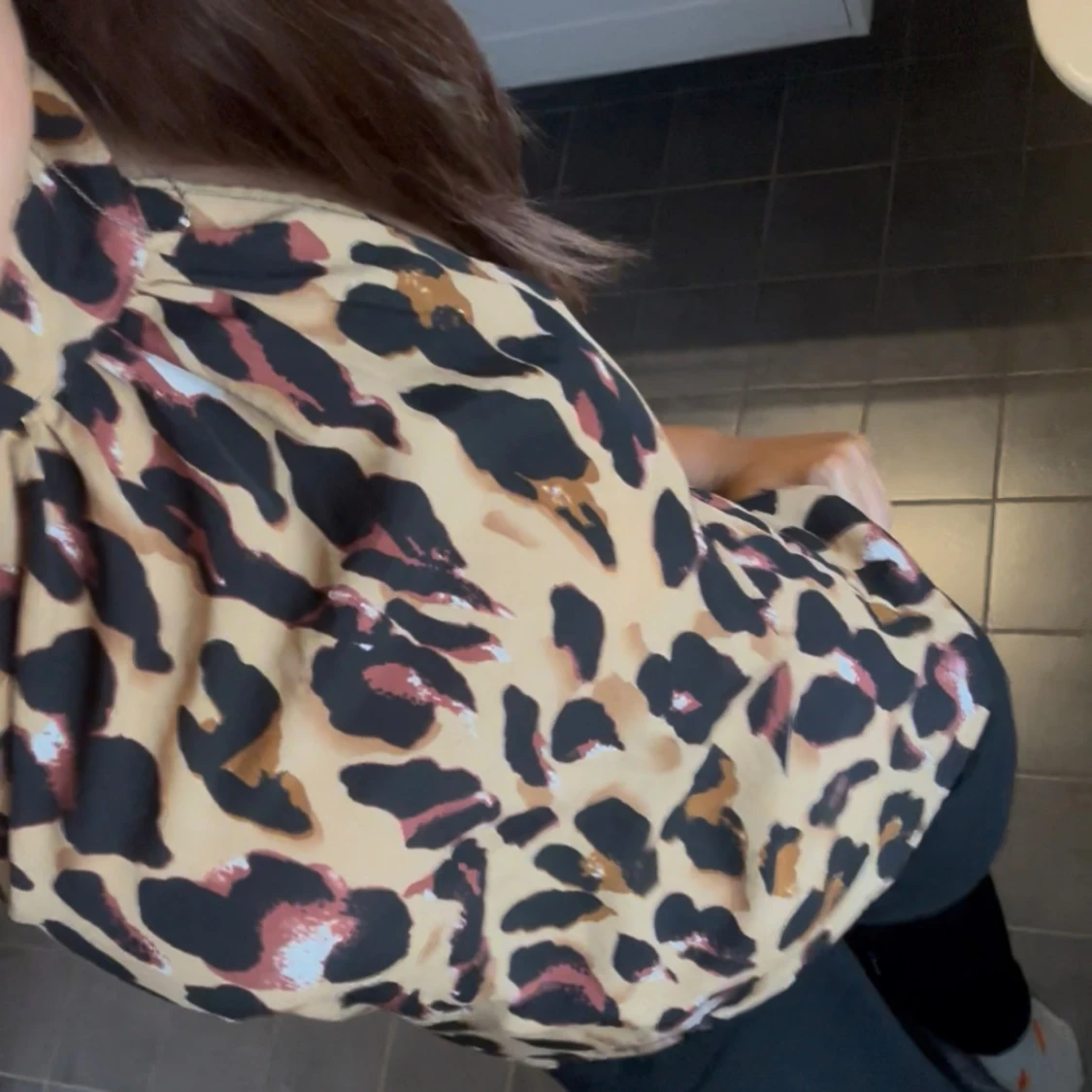 Leopardmönstrad halterneck topp - 2