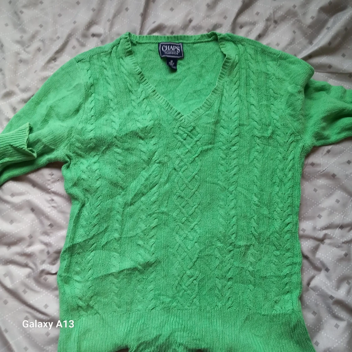 Grön stickad tröja från Chaps