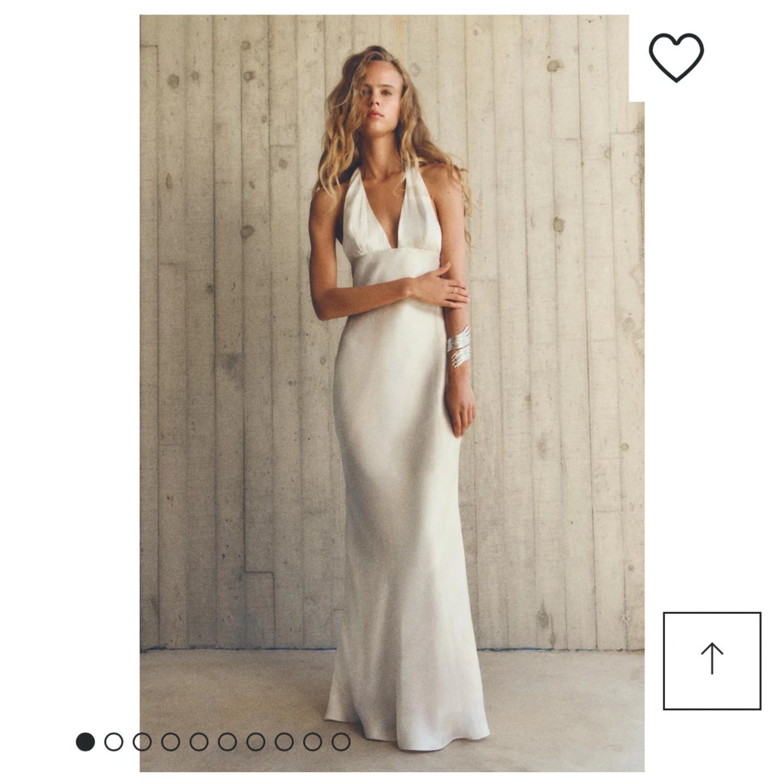 Vit axelbandslös långklänning - 2