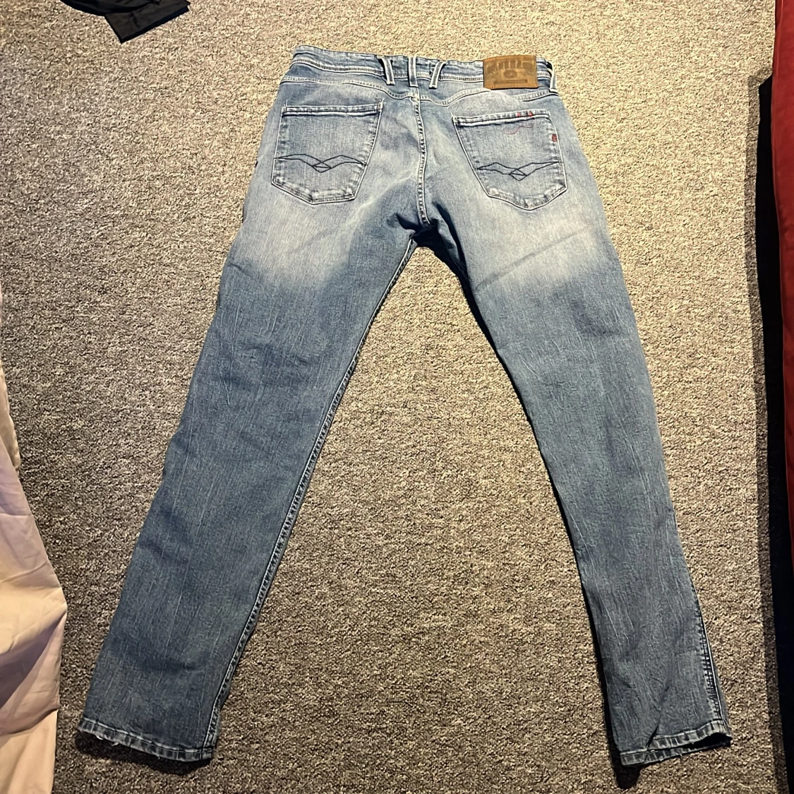 Ljusblå Replay jeans straight fit - 1