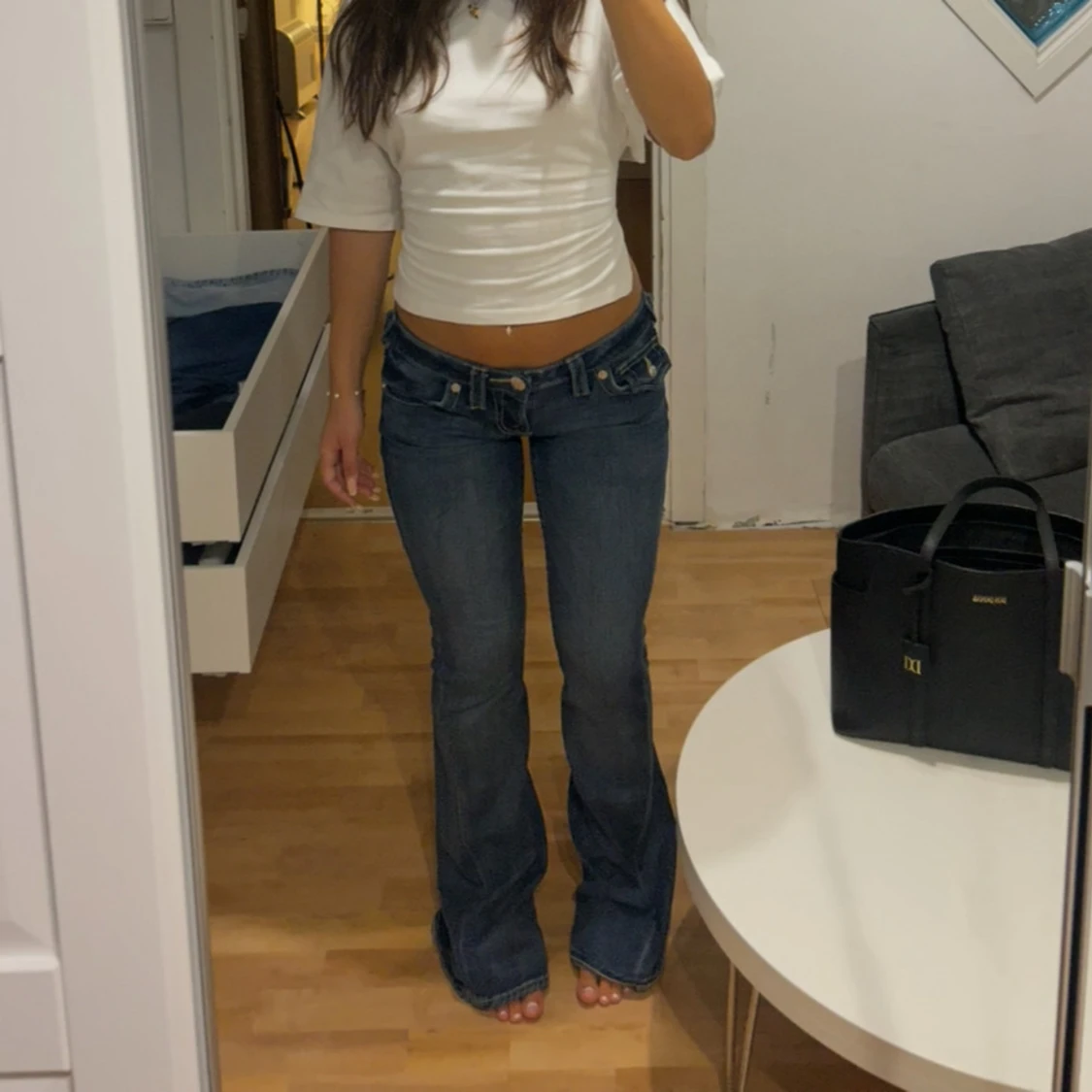 True Religion lågmidjade bootcut jeans - 1