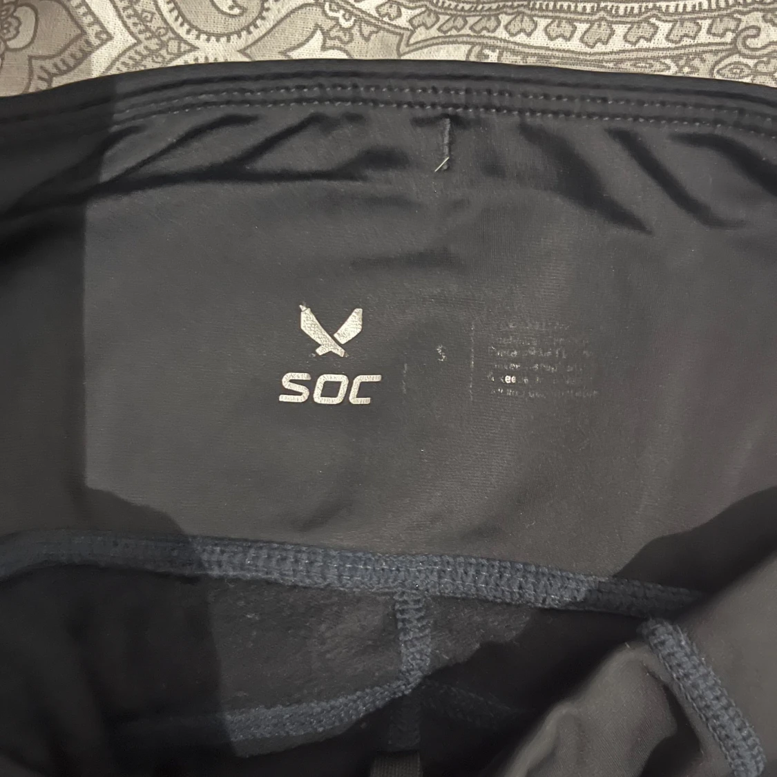 Svarta fodrade leggings med fickor - 2