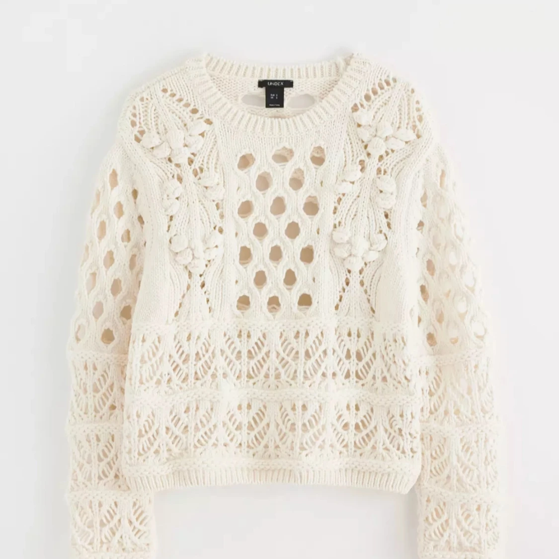 Vit stickad tröja från Lindex