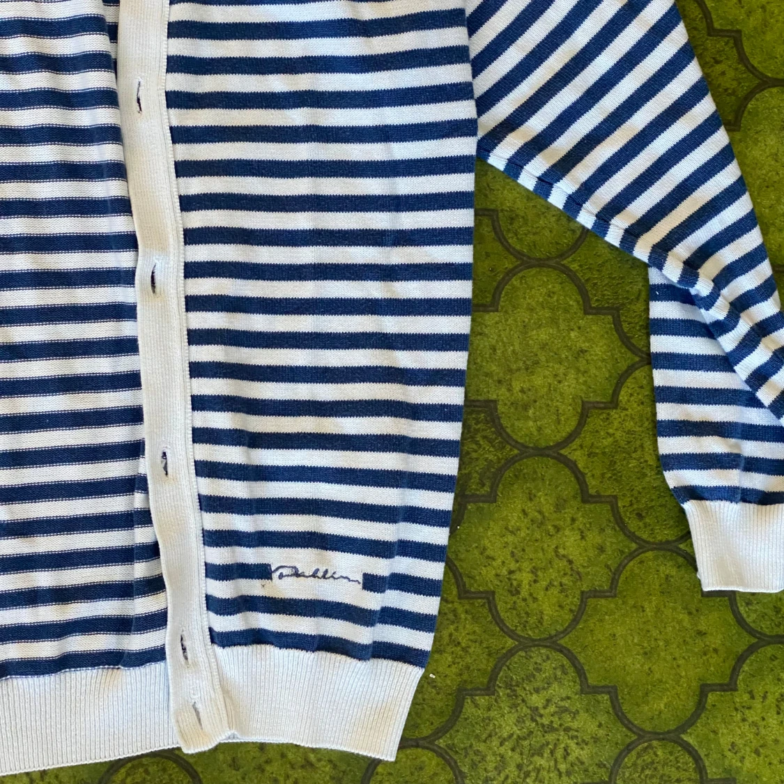 Randig kofta från Dahlin i blått och vitt - 2