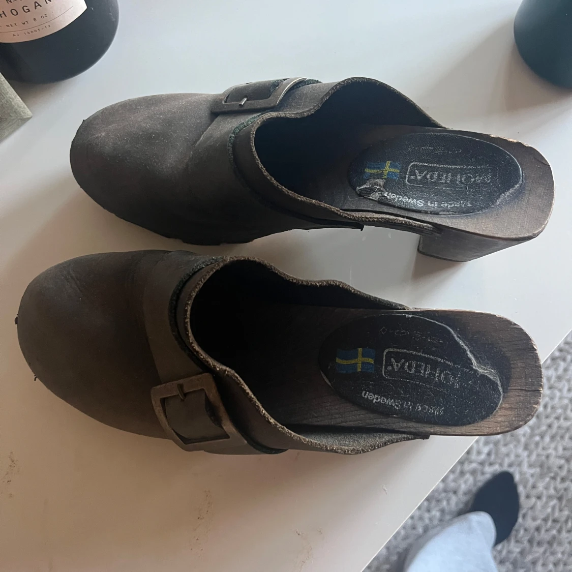 Bruna trätofflor från Moheda - 3