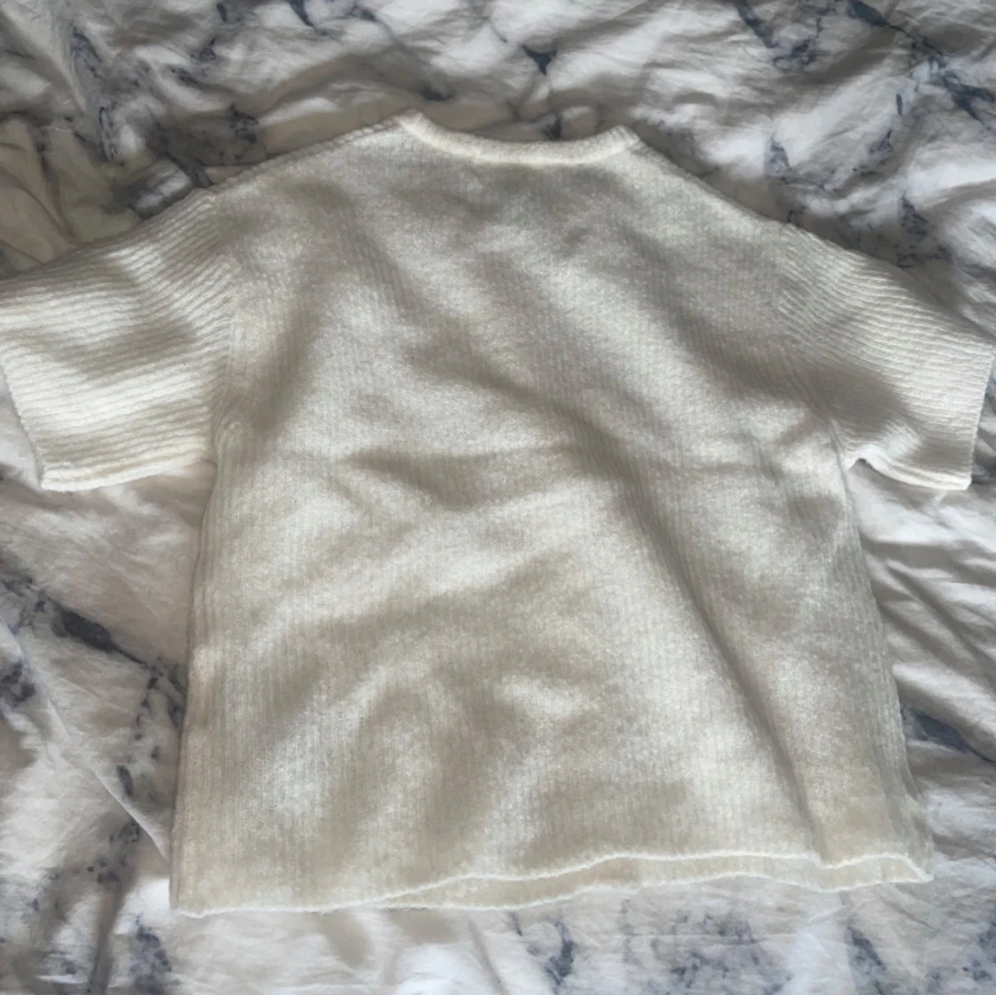 Vit stickad kofta från gina tricot - 2