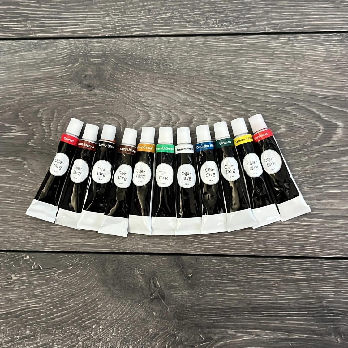 Oljefärg 12 ml (10 färger)