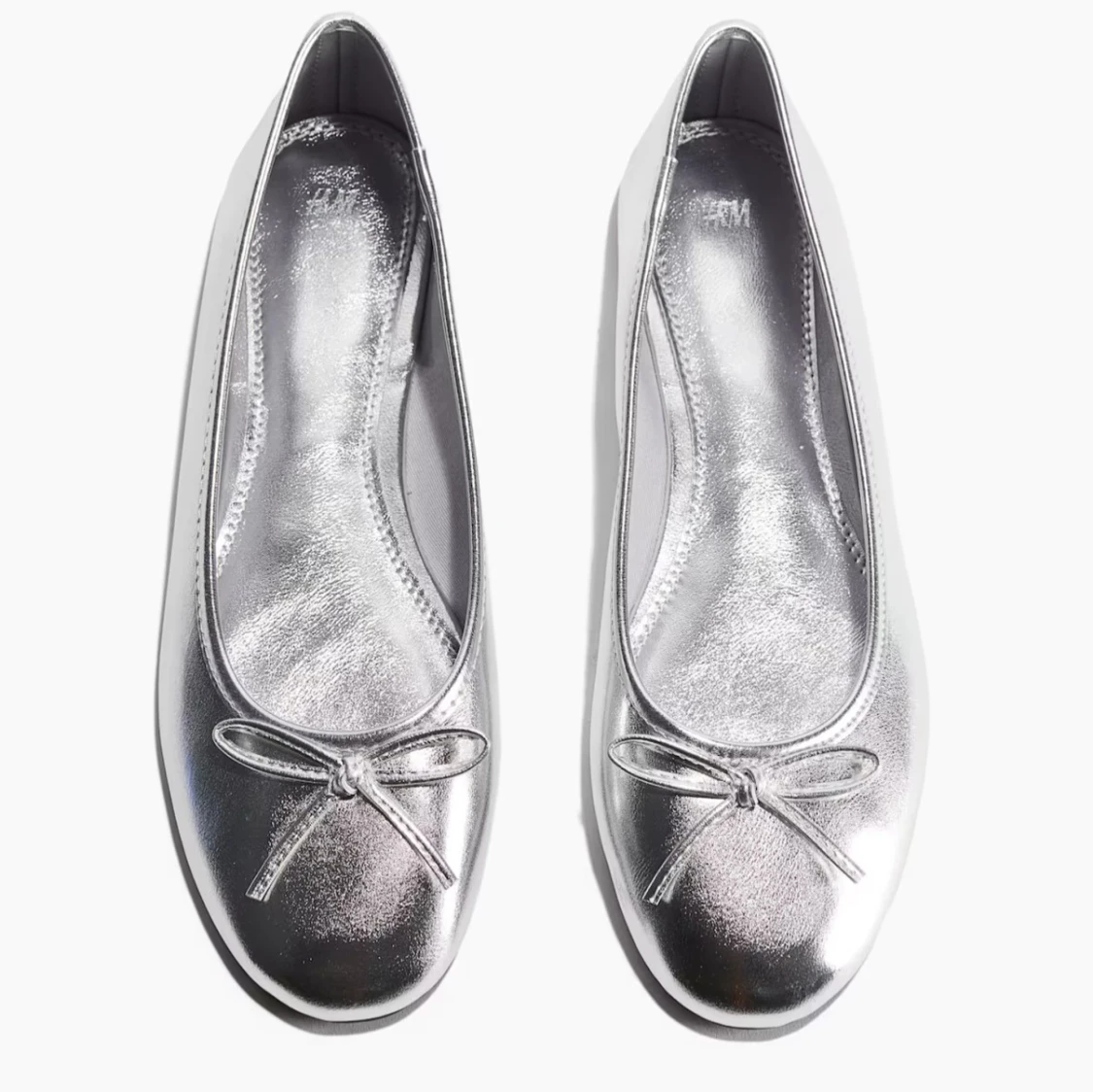 Ballerina skor i silver storlek 36