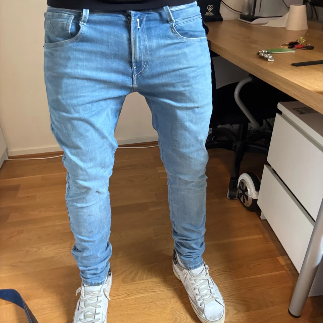 Ljusblå Replay Hyperflex jeans