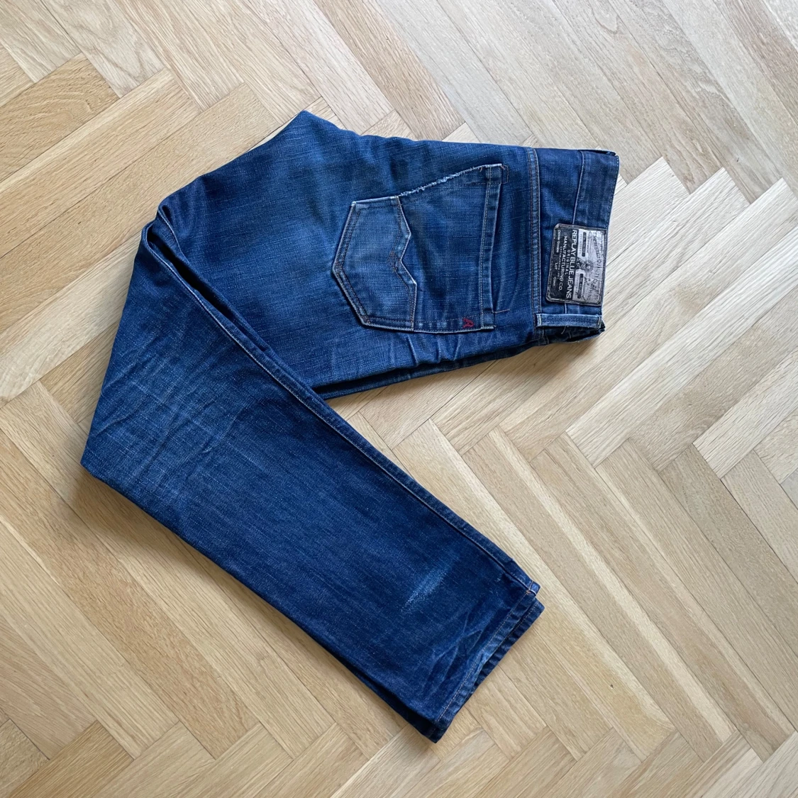Blå Replay jeans straight fit - 1