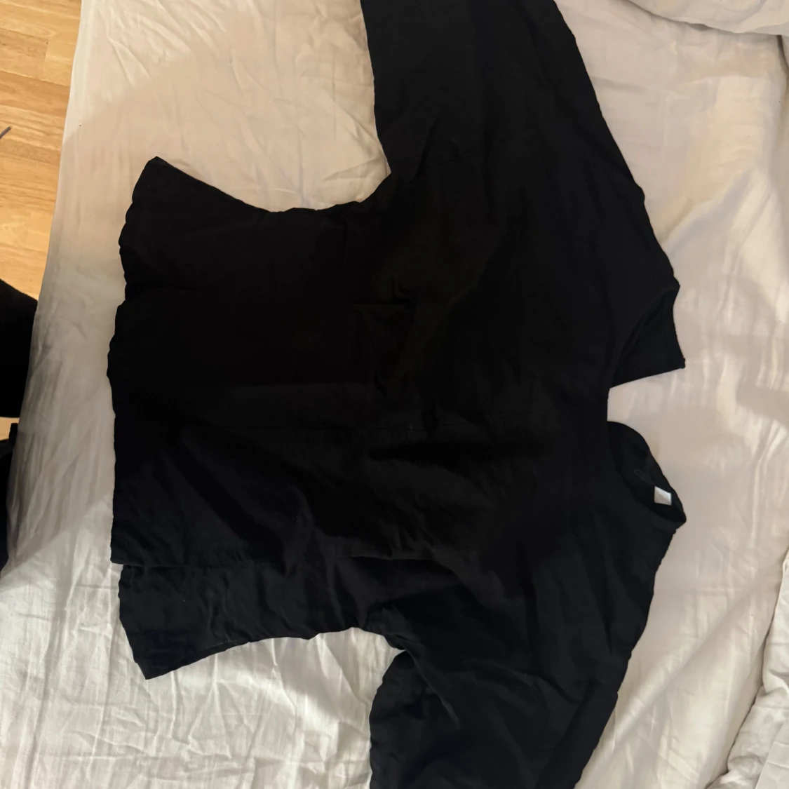 Svart långärmad tröja i bomull - 1