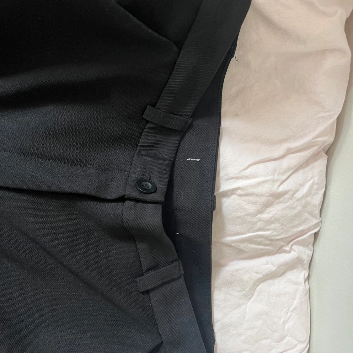 Svarta kostymbyxor med rak passform - 1