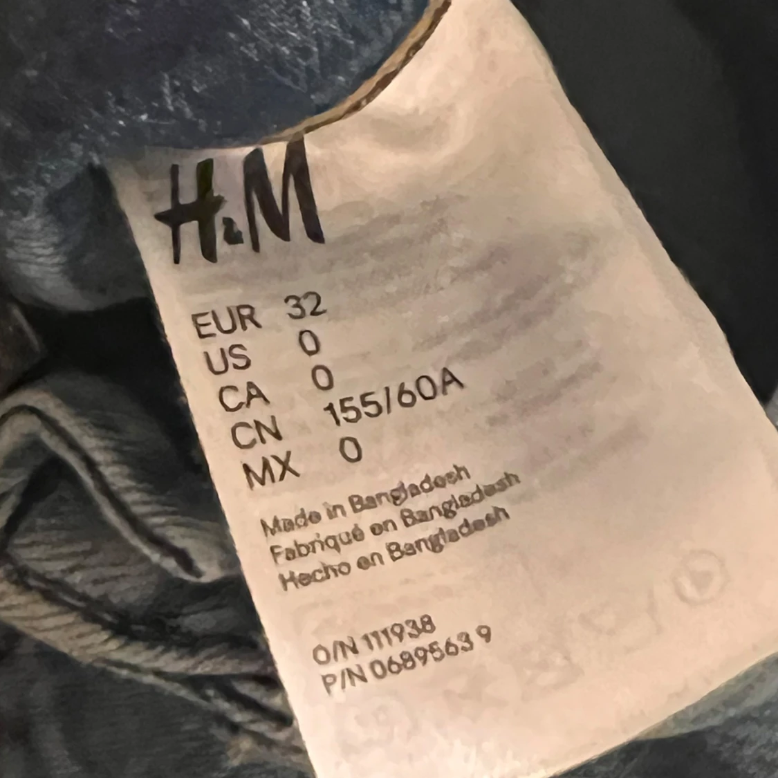 Blå jeansbyxdress från H&M, strl 32 - 2