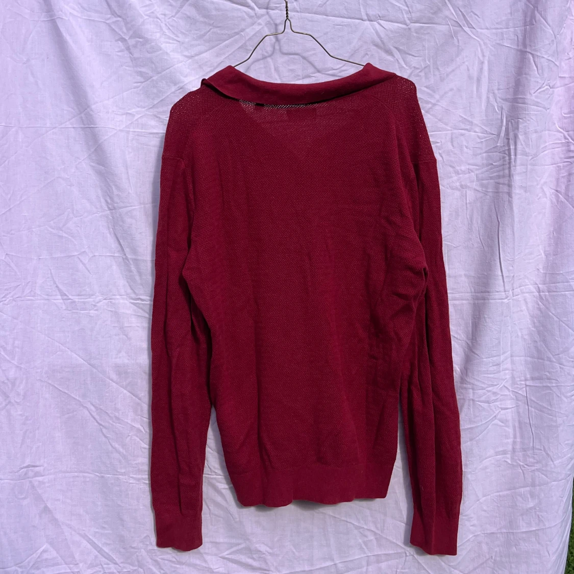 Röd pikétröja från GANT i kashmirmix - 1