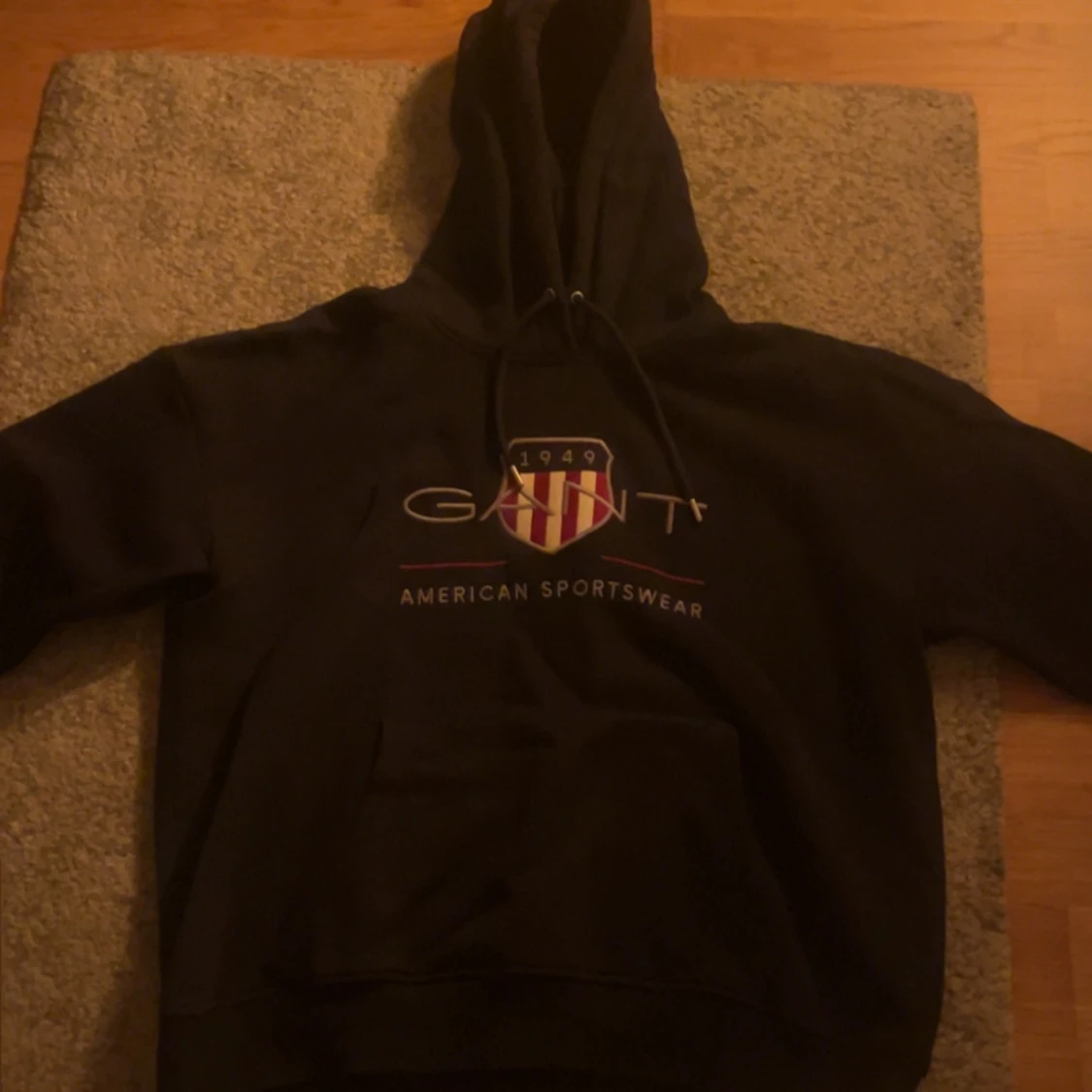 Svart hoodie från GANT med tryck