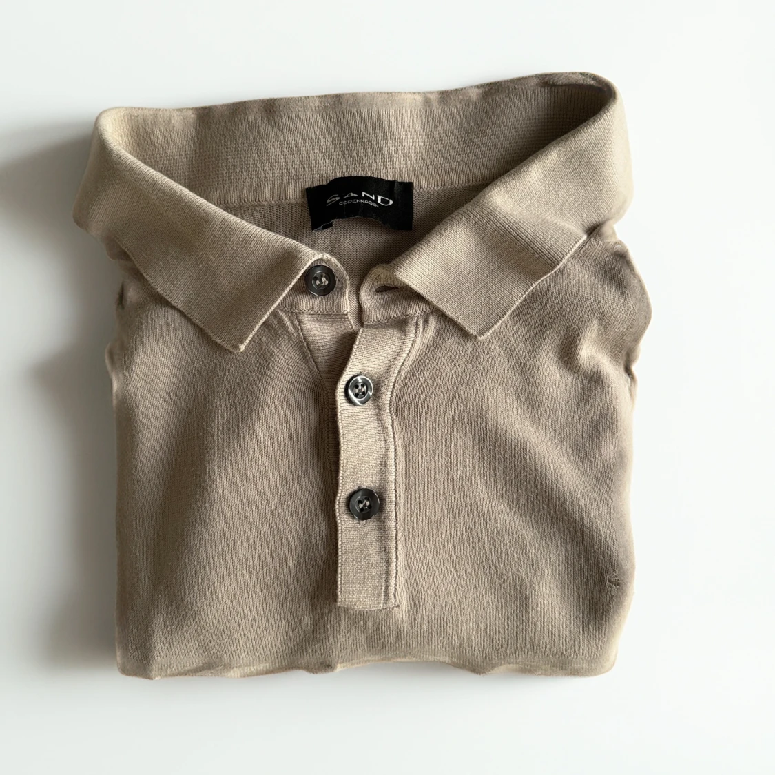 SAND Copenhagen beige pikétröja - 1