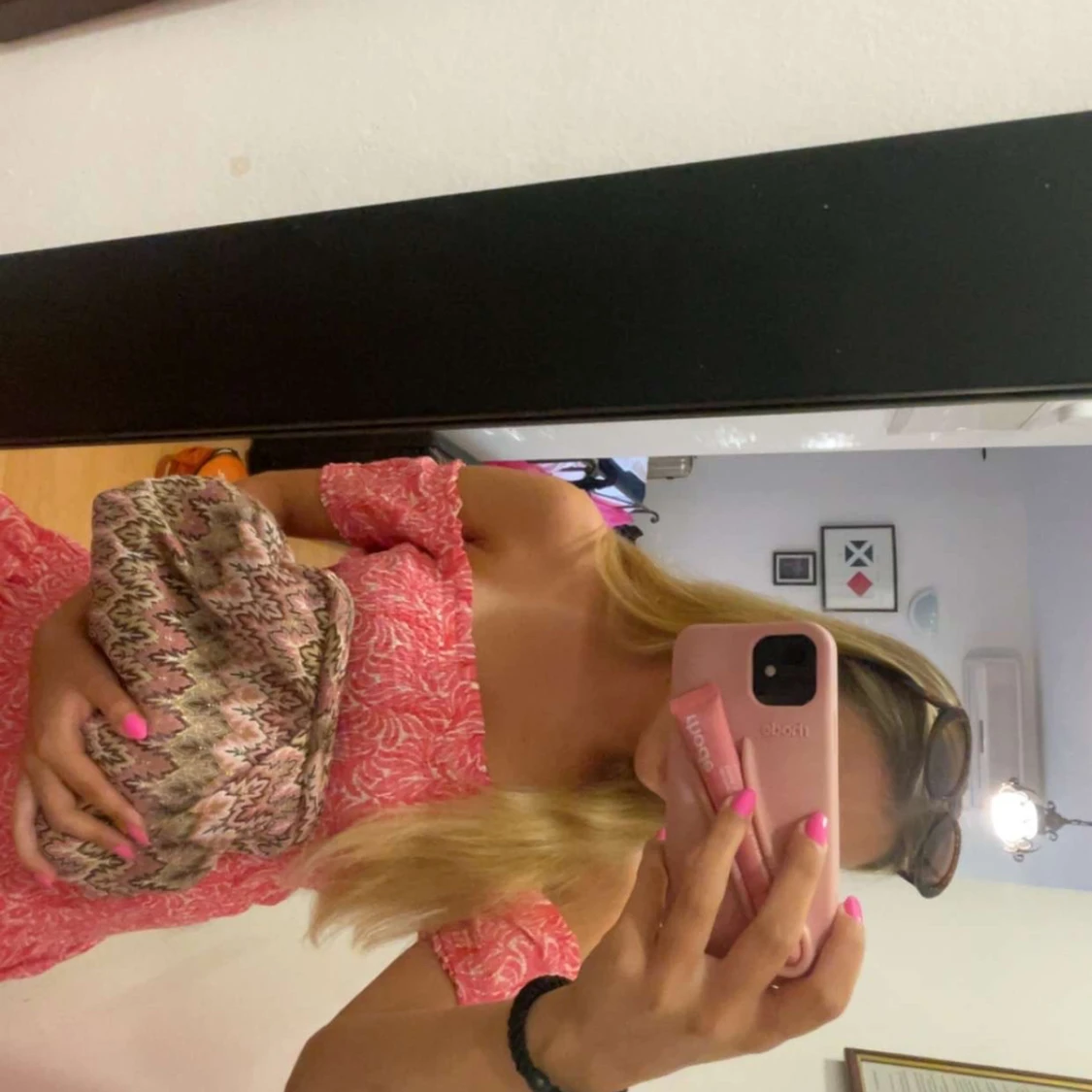 Rosa kortklänning från hm - 1