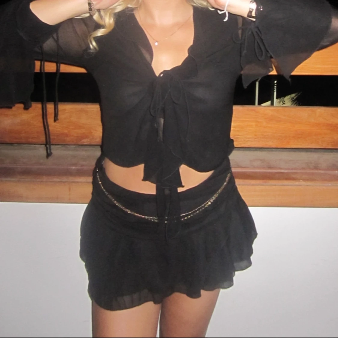 Svart volangkjol  - 2