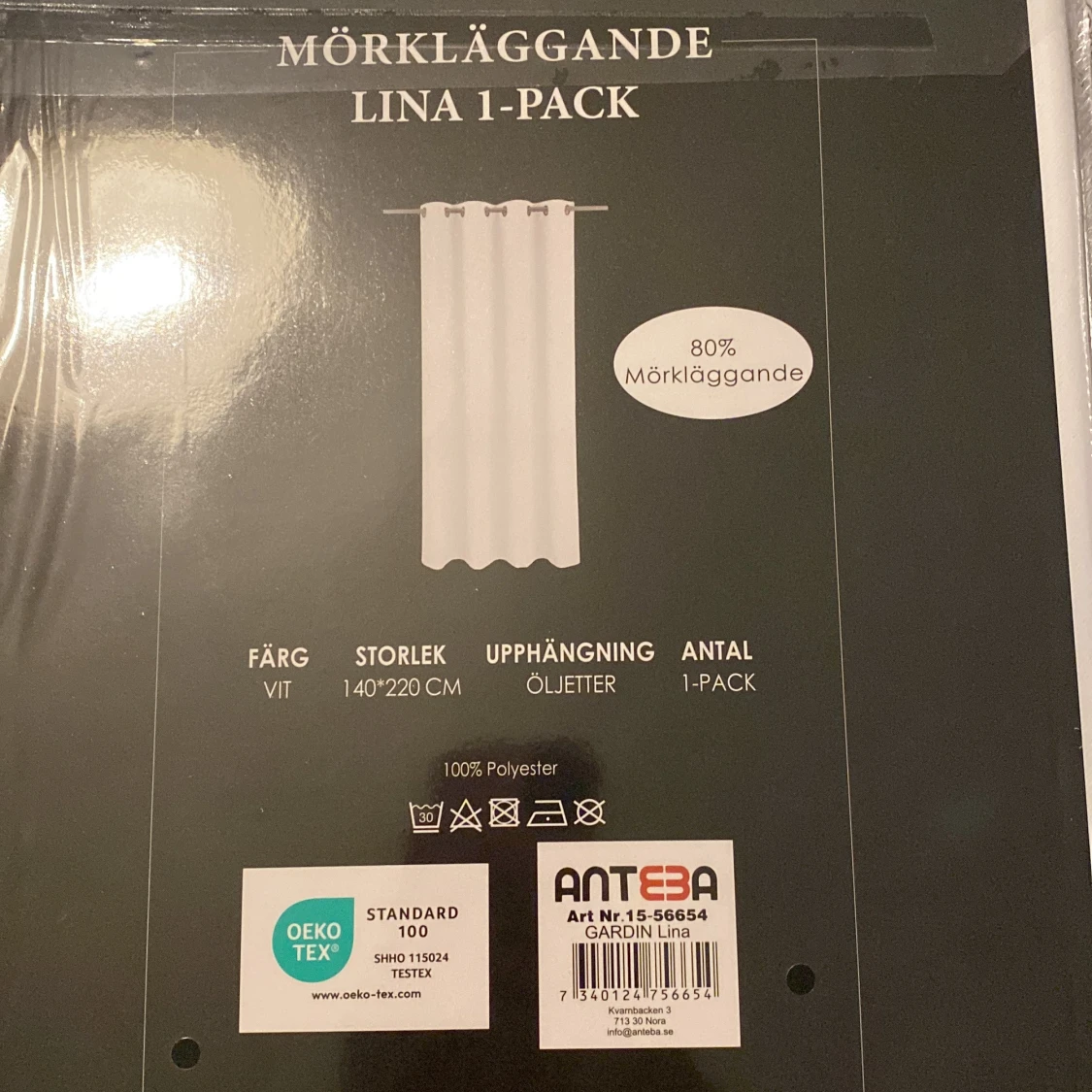 Vita mörkläggande gardiner 140x220 cm - 2