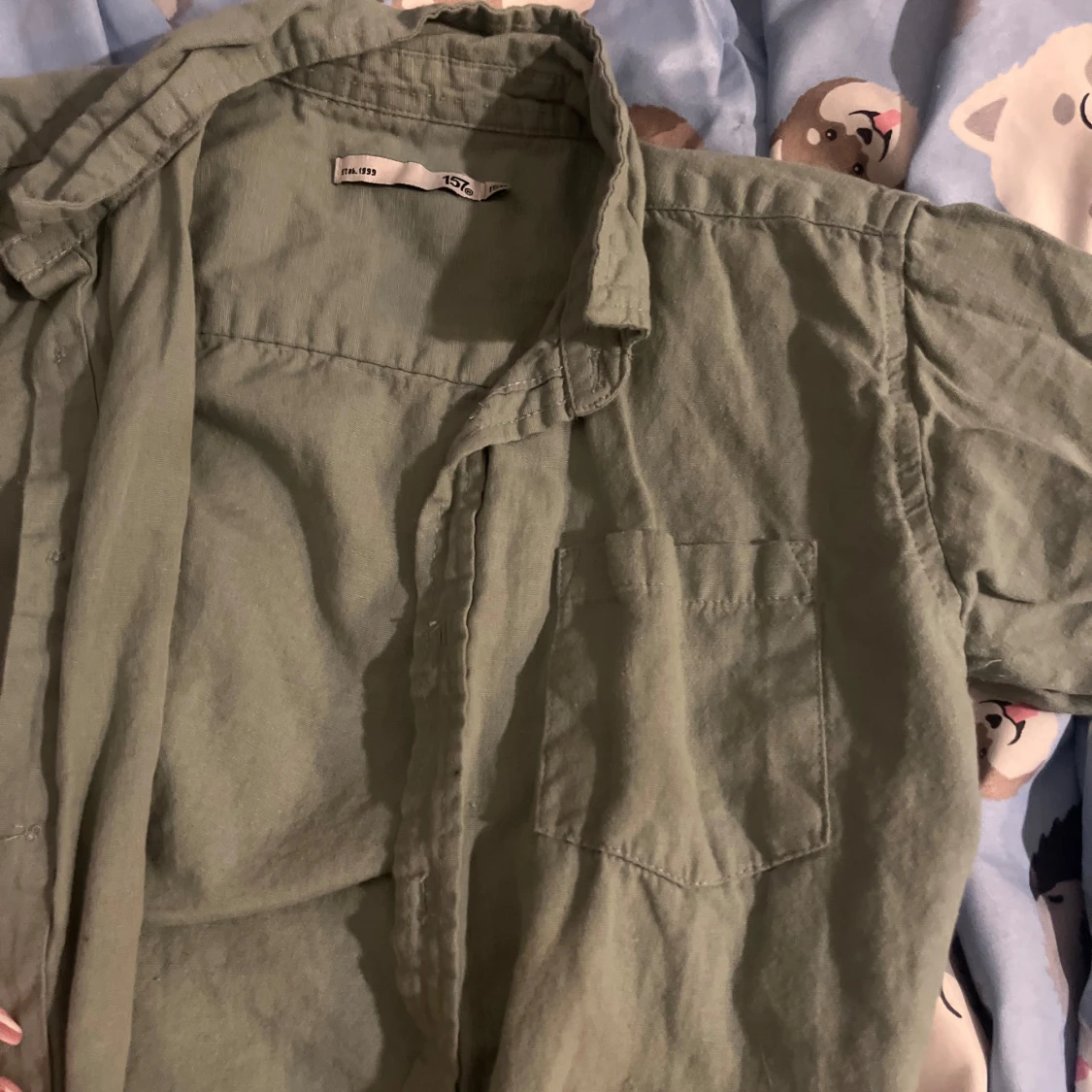 Grön kortärmad skjorta 157 - 1