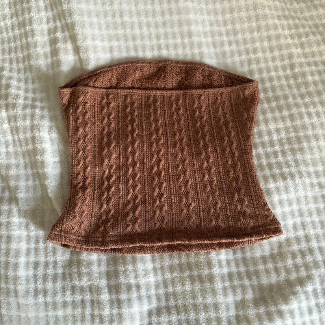 Brun stickad tubtopp från Shein  - 1