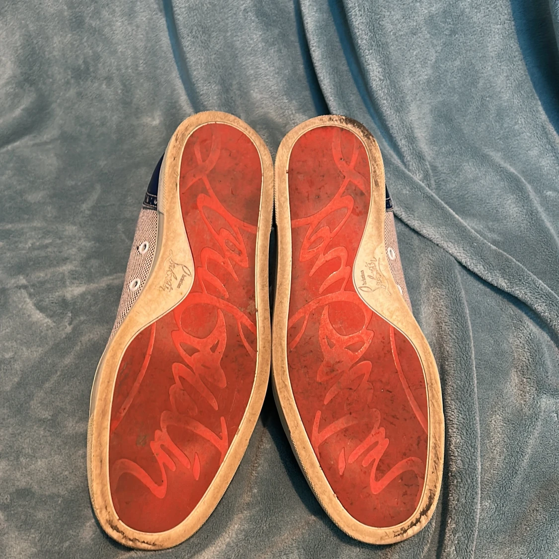 Louboutin sneakers blå/vit, stl 42/43 - 4