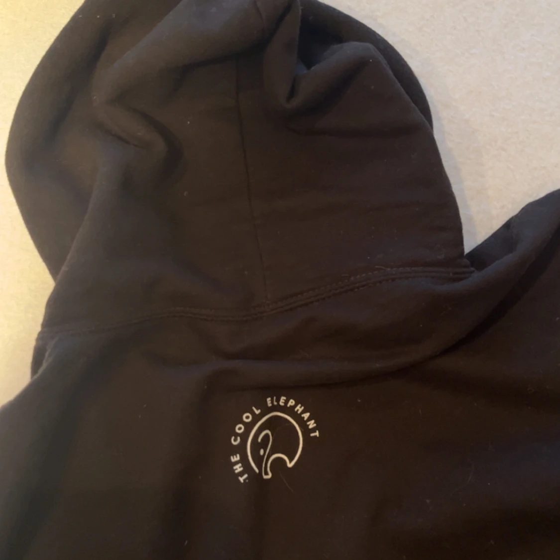 Svart hoodie med ros från Just Hoods - 2